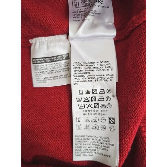 Levi's~Woman Size S Petite~ Red Crew Neck Cotton Blend Sweater Long Sleeve. - Picture 4 of 16